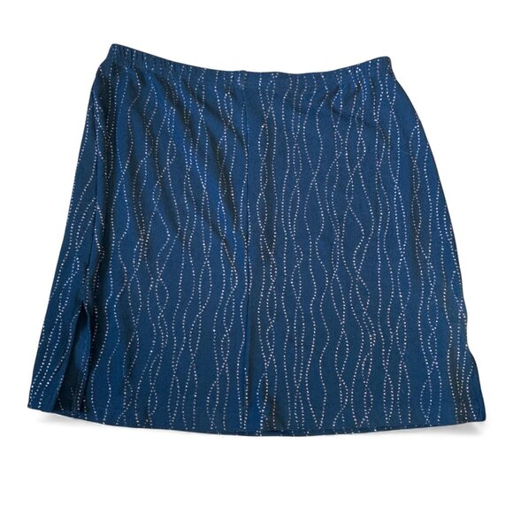 Heart & Soul Gold & Black Sparkle Skirt With Wavy Dot Pattern Women's Medium - Picture 2 of 4
